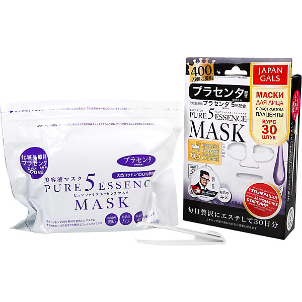 Маска Japan Gals Pure5 Essence с плацентой, 30 шт
