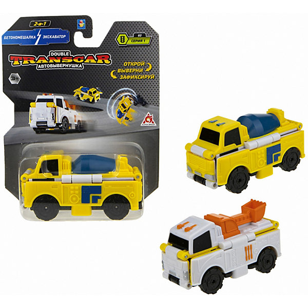

Машинка-трансформер 1Toy Transcar Double Бетономешалка/экскаватор, 8 см, Желтый, Машинка-трансформер 1Toy Transcar Double Бетономешалка/экскаватор, 8 см