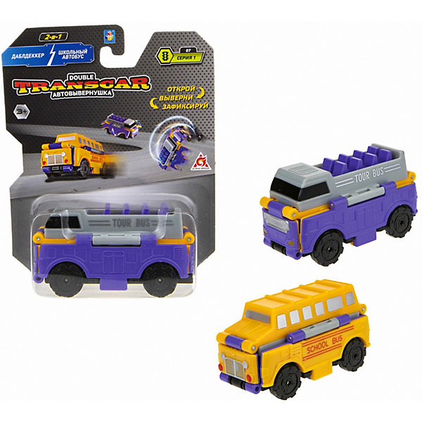 

Машинка-трансформер 1Toy Transcar Double Даблдэккер/школьный автобус, 8 см, Сине-серый, Машинка-трансформер 1Toy Transcar Double Даблдэккер/школьный автобус, 8 см