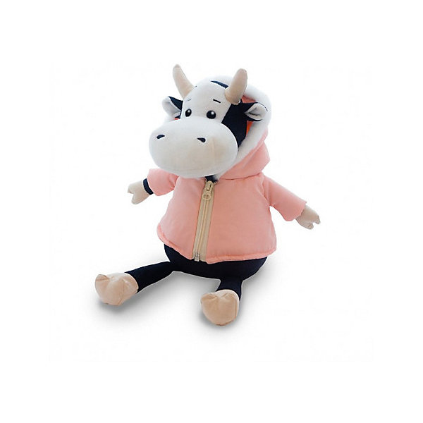 фото Мягкая игрушка maxitoys luxury коровка маша в розовой куртке, 23 см