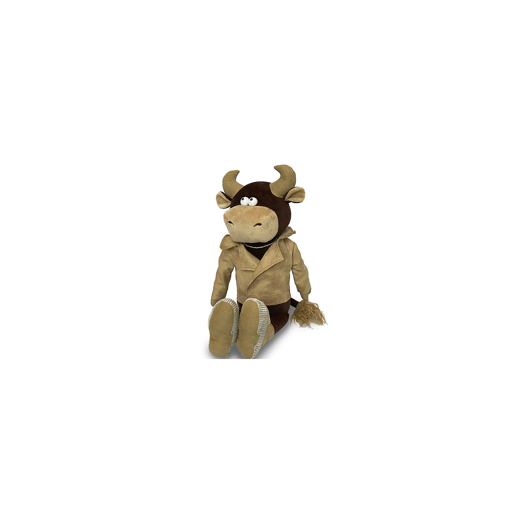 Мягкая игрушка Luxury Бык Вова в кожаной куртке, 28 см MAXITOYS 16898945