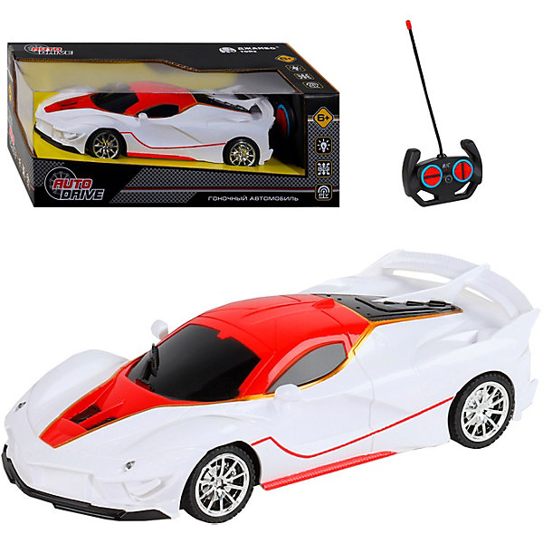 

Радиоуправляемая машинка Auto Drive, 1:18, Красный/белый, Радиоуправляемая машинка Auto Drive, 1:18