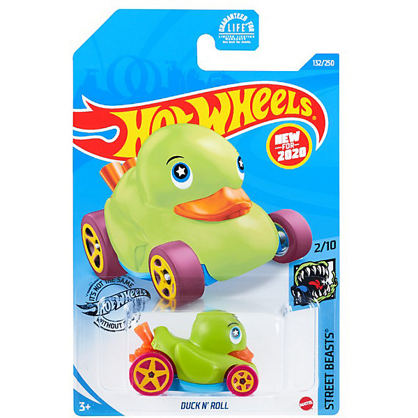

Базовая машинка Hot Wheels Duck N' Roll, Разноцветный, Базовая машинка Hot Wheels Duck N' Roll