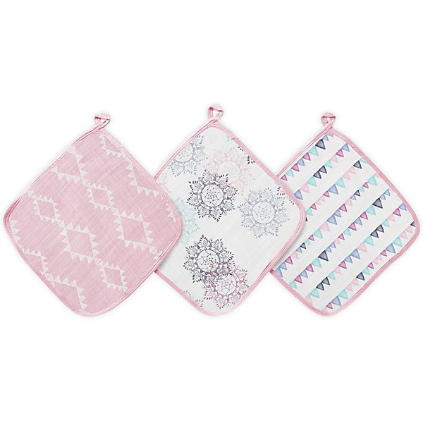 

Набор полотенец для лица и рук Aden Anais Pretty Pink, 3 шт