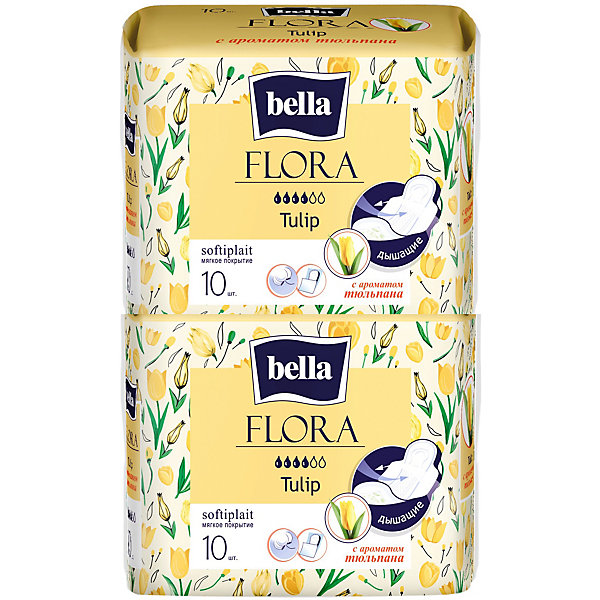 

Прокладки Bella Flora Tulip с ароматом тюльпана, 4 капли, 20 шт