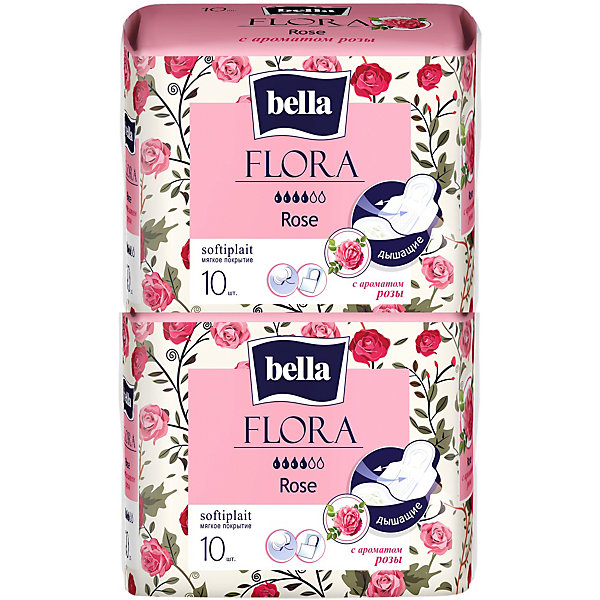 

Прокладки Bella Flora Rose с ароматом розы, 4 капли, 20 шт