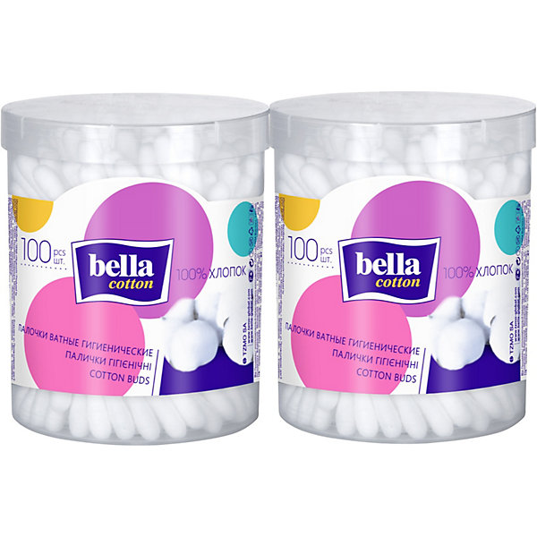 

BELLA Ватные палочки 100шт круглая уп-ка (2шт, BELLA Ватные палочки 100шт круглая уп-ка (2шт)
