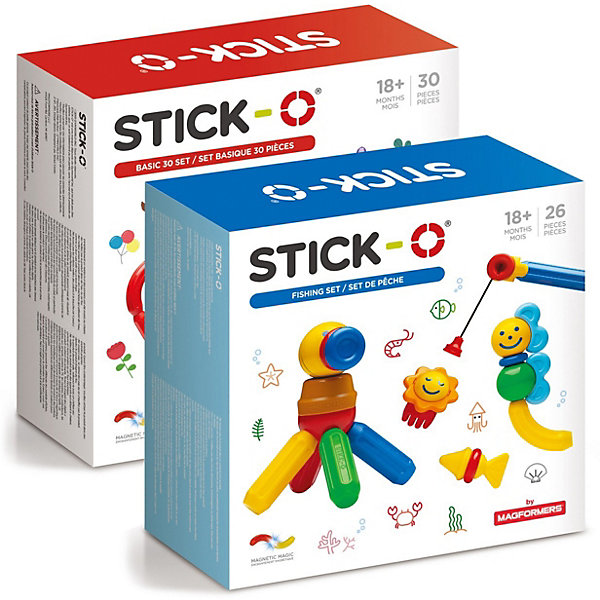

Конструктор Stick-O "Большая рыбалка", 2 набора, Разноцветный, Конструктор Stick-O "Большая рыбалка", 2 набора
