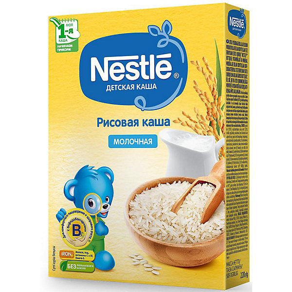 фото Молочная каша nestle рисовая, с 4 мес, 220 г