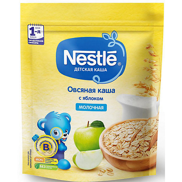 фото Молочная каша nestle овсяная с яблоком, с 5 мес, 220 г