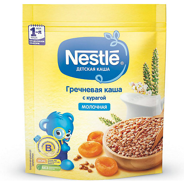 фото Молочная каша nestle гречневая с курагой, с 5 мес, 220 г