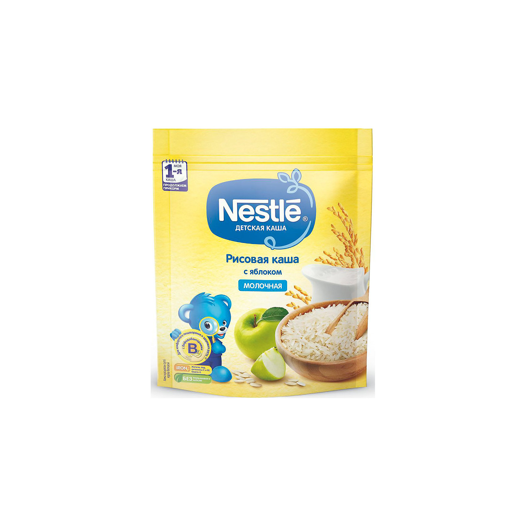 фото Молочная каша nestle рисовая с яблоком, с 4 мес, 220 г