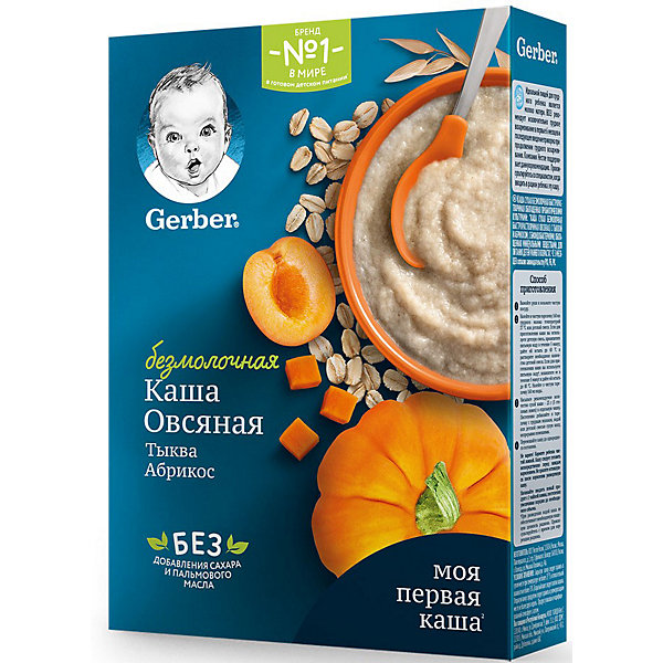 

Безмолочная каша Gerber овсяная тыква абрикос, с 5 мес, 180 г