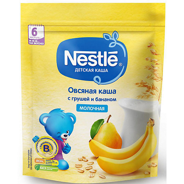 фото Молочная каша nestle овсяная с грушей и бананом, с 6 мес, 220 г