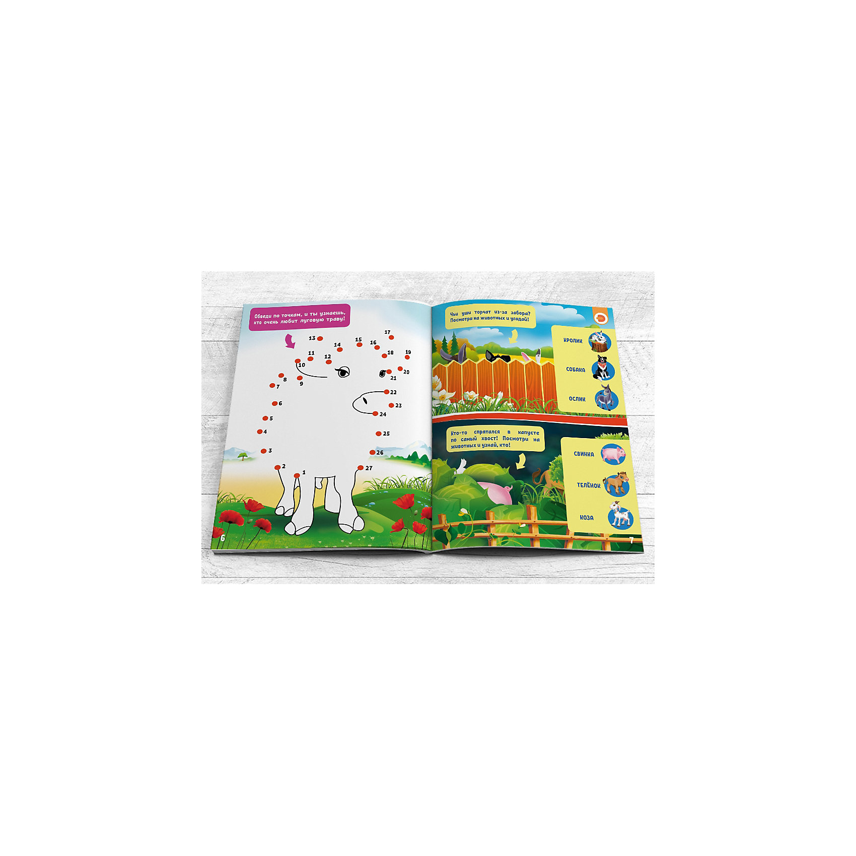 фото Книга с наклейками домашние животные devar kids
