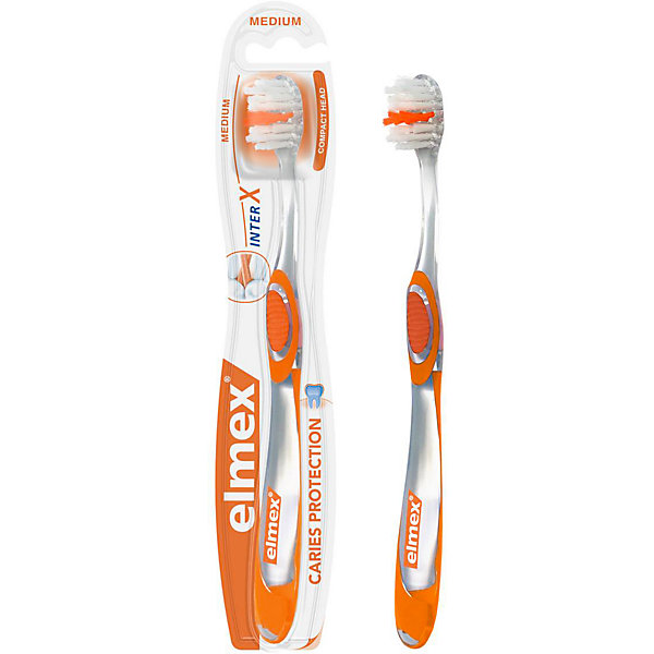 Зубная щетка Elmex защита от кариеса, средняя жёсткость