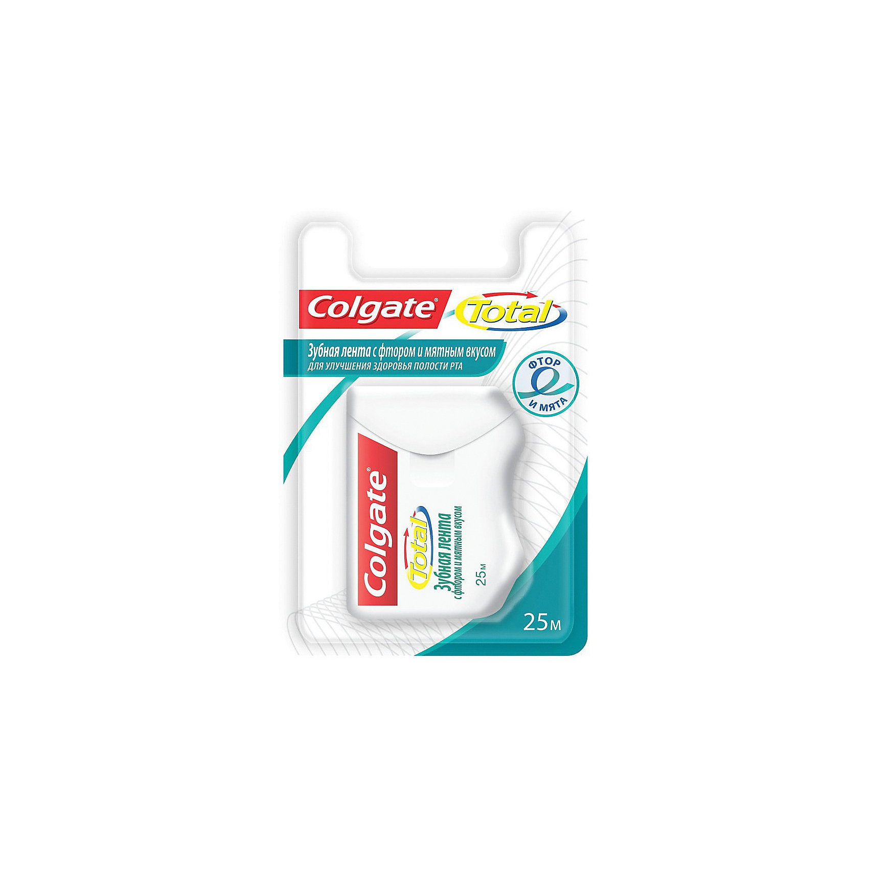 фото Зубная нить colgate optic white с фтором и мятой, 25 м