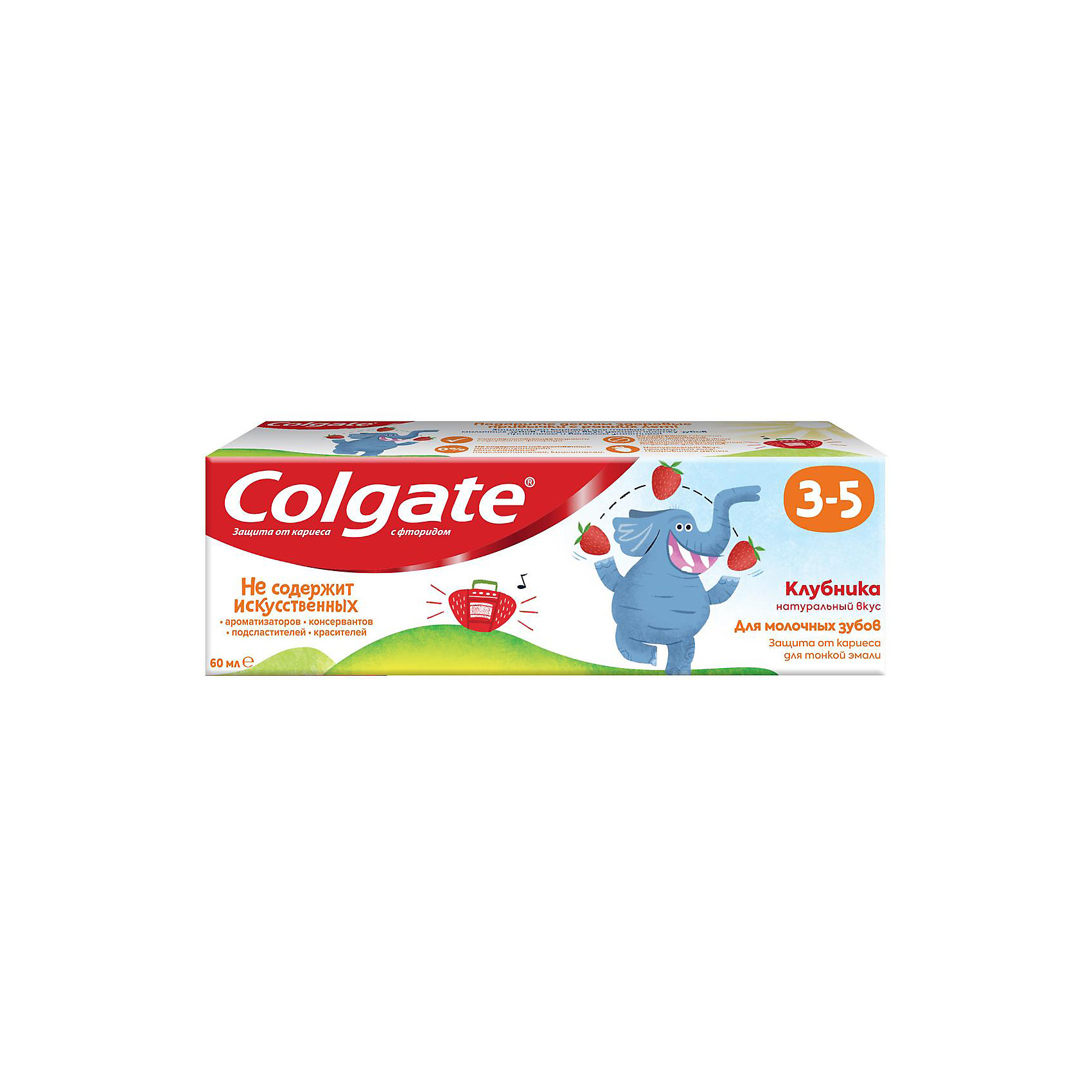 фото Детская зубная паста colgate клубника с фтором, 3-5 лет, 60 мл