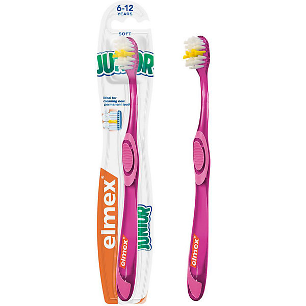 

Зубная щетка Elmex Junior детская, мягкая жёсткость, от 6 до 12 лет