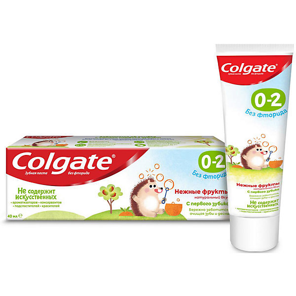 

Детская зубная паста Colgate без фтора, 0-2 лет, 40 мл