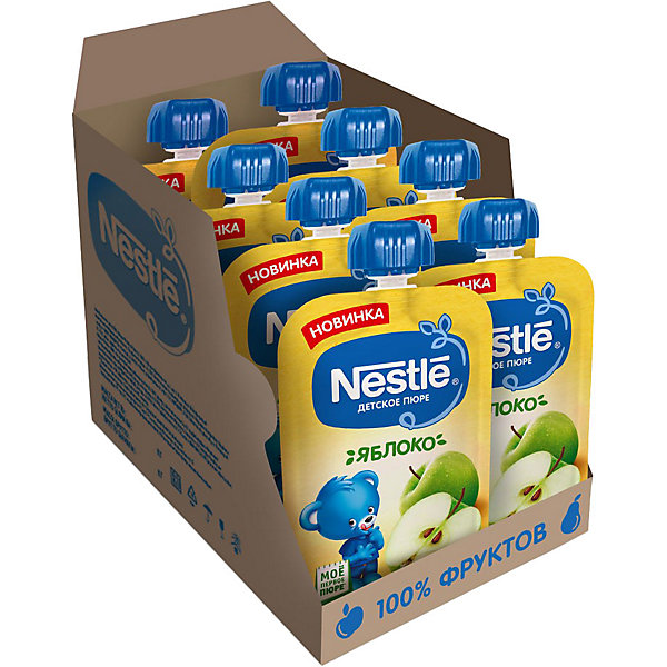 

Nestlé Яблоко Пюре пауч с 4мес 90г 8 шт х уп