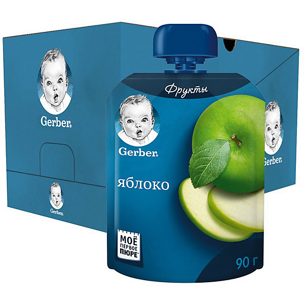 

Пюре Gerber яблоко с 4 мес, 16 шт х 90 г/уп