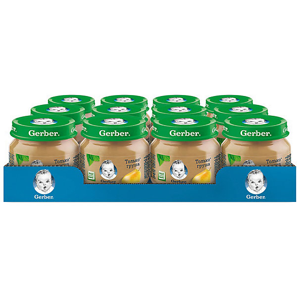 

Пюре Gerber груша с 4 мес, 12 шт х 80 г/уп