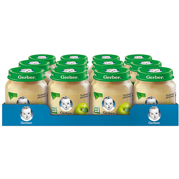 

Пюре Gerber яблоко с 4 мес, 12 шт х 130 г/уп
