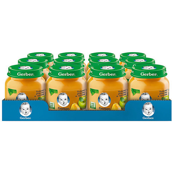 

Пюре Gerber яблоко, груша с 5 мес, 12 шт х 130 г/уп