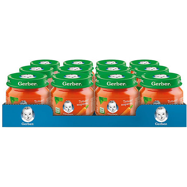 

Пюре Gerber морковь с 4 мес, 12 шт х 80 г/уп