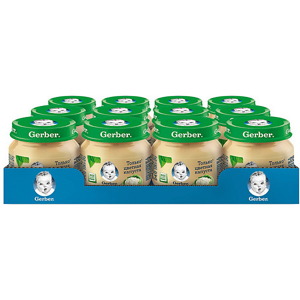 

Пюре Gerber цветная капуста с 4 мес, 12 шт х 80 г/уп