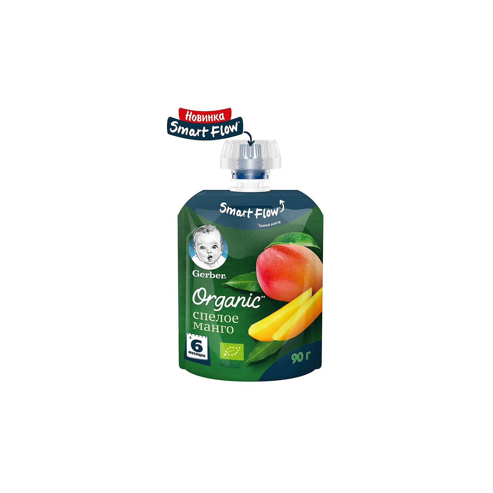 <b>Gerber</b> Organic Фруктовое орг аническое <b>пюре</b> Спелое Манг о с 6мес 90г пауч16...