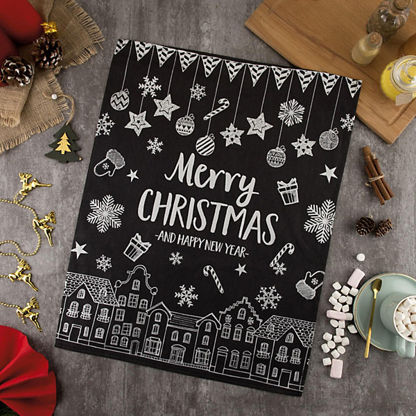 

Полотенце Этель Merry Christmas, Черный, Полотенце Этель Merry Christmas