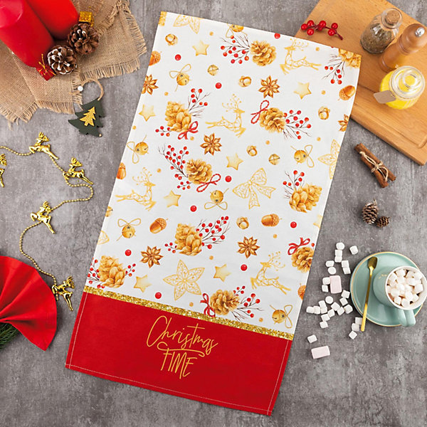 

Полотенце Этель Golden Christmas, Красный, Полотенце Этель Golden Christmas