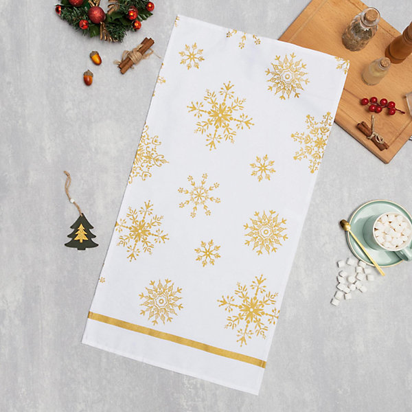 

Полотенце Этель "Золотые снежинки, Золотой, Полотенце Этель "Золотые снежинки"