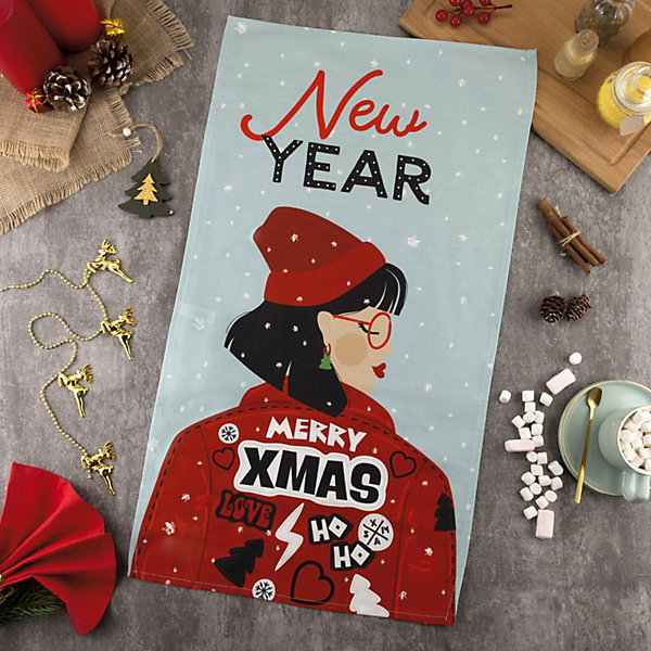 

Полотенце Этель New year, Красный, Полотенце Этель New year