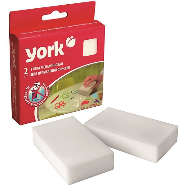 

Меламиновая губка York для деликатной очистки, 2 шт