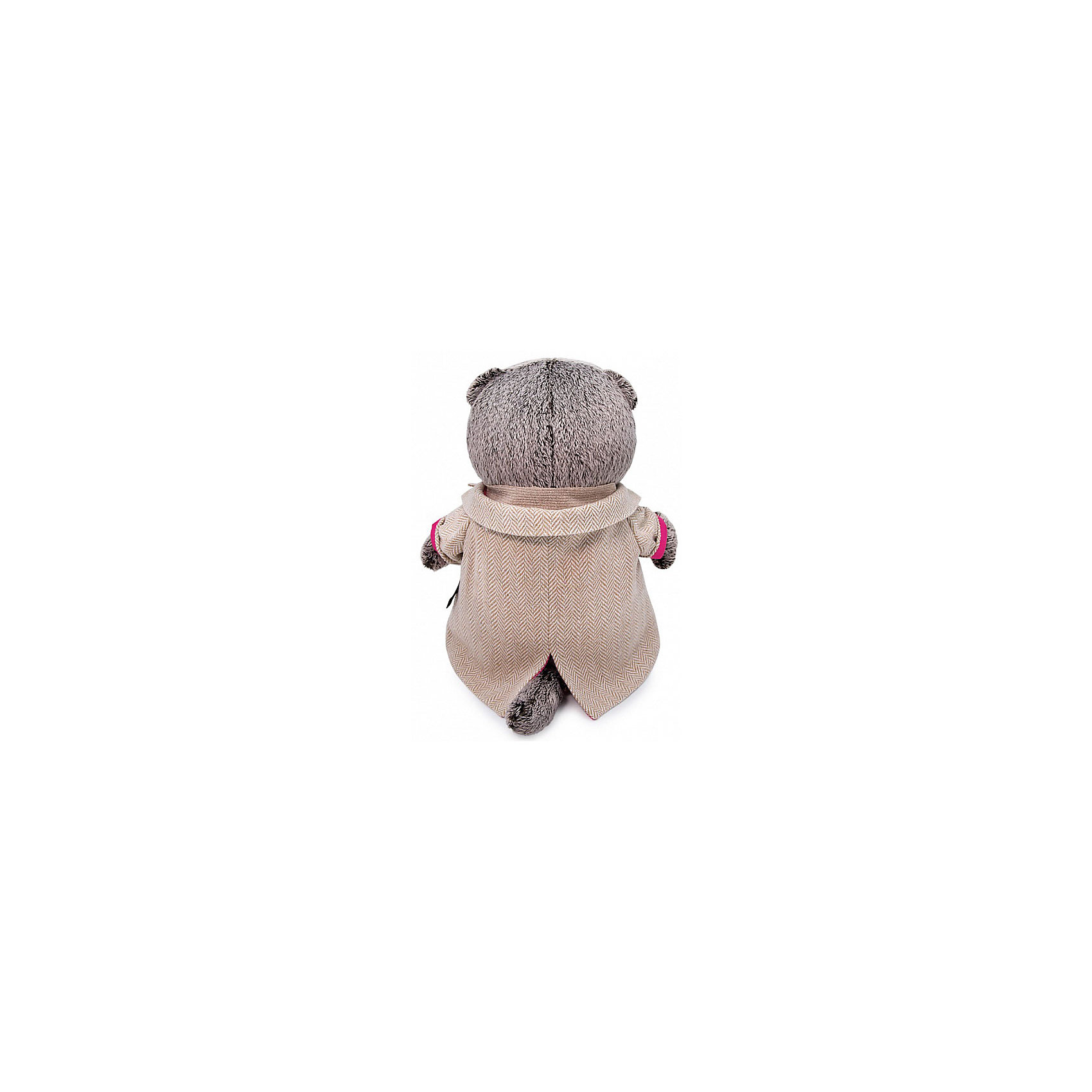 фото Мягкая игрушка budi basa кот басик в кремовом пальто, 30 см