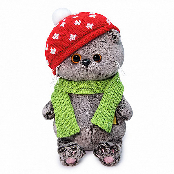

Мягкая игрушка Budi Basa Кот Басик Baby в шапке мухомор, 20 см, Коричневый, Мягкая игрушка Budi Basa Кот Басик Baby в шапке мухомор, 20 см