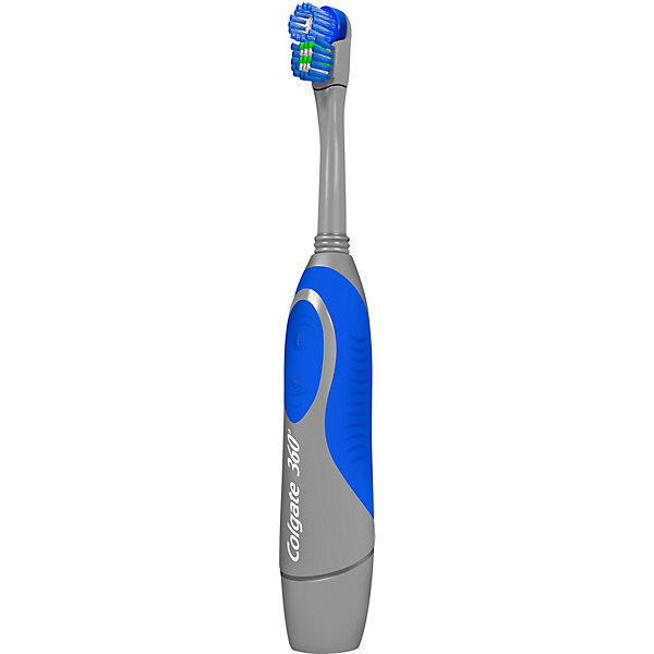 

Электрическая зубная щетка Colgate 360 Optic White средней жесткости, на батарейках
