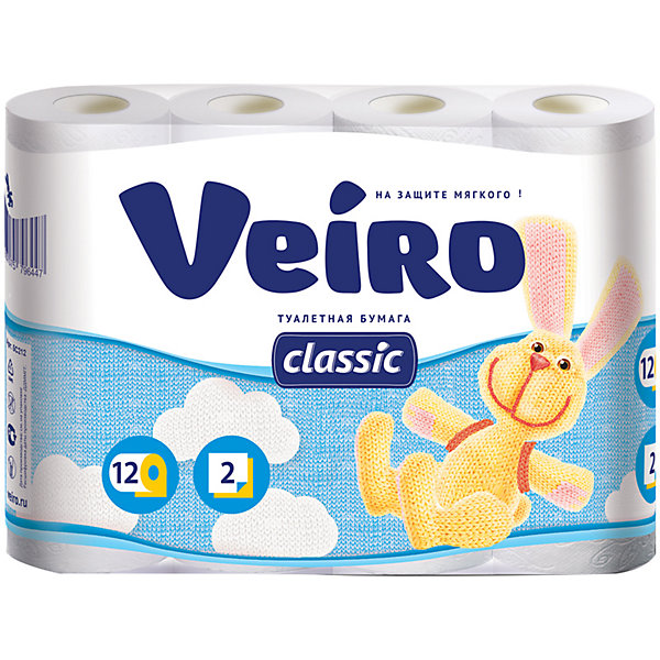 

Туалетная бумага Veiro Classic 2-х слойная, 12 шт