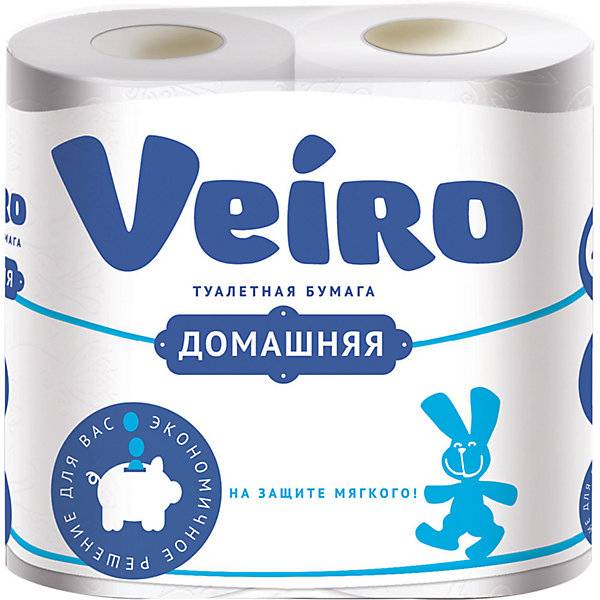 

Туалетная бумага Veiro Домашняя 2-х слойная, 4 шт