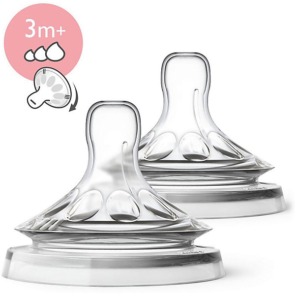 

Соска Philips Avent Natural переменный поток с 3 мес, 2 шт