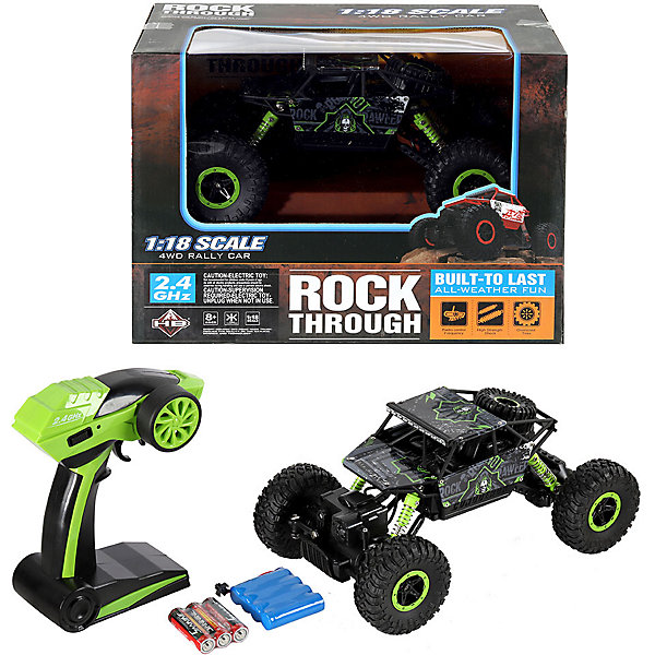 

Радиоуправляемый краулер Rock Through 4WD, 1:18, Зеленый, Радиоуправляемый краулер Rock Through 4WD, 1:18