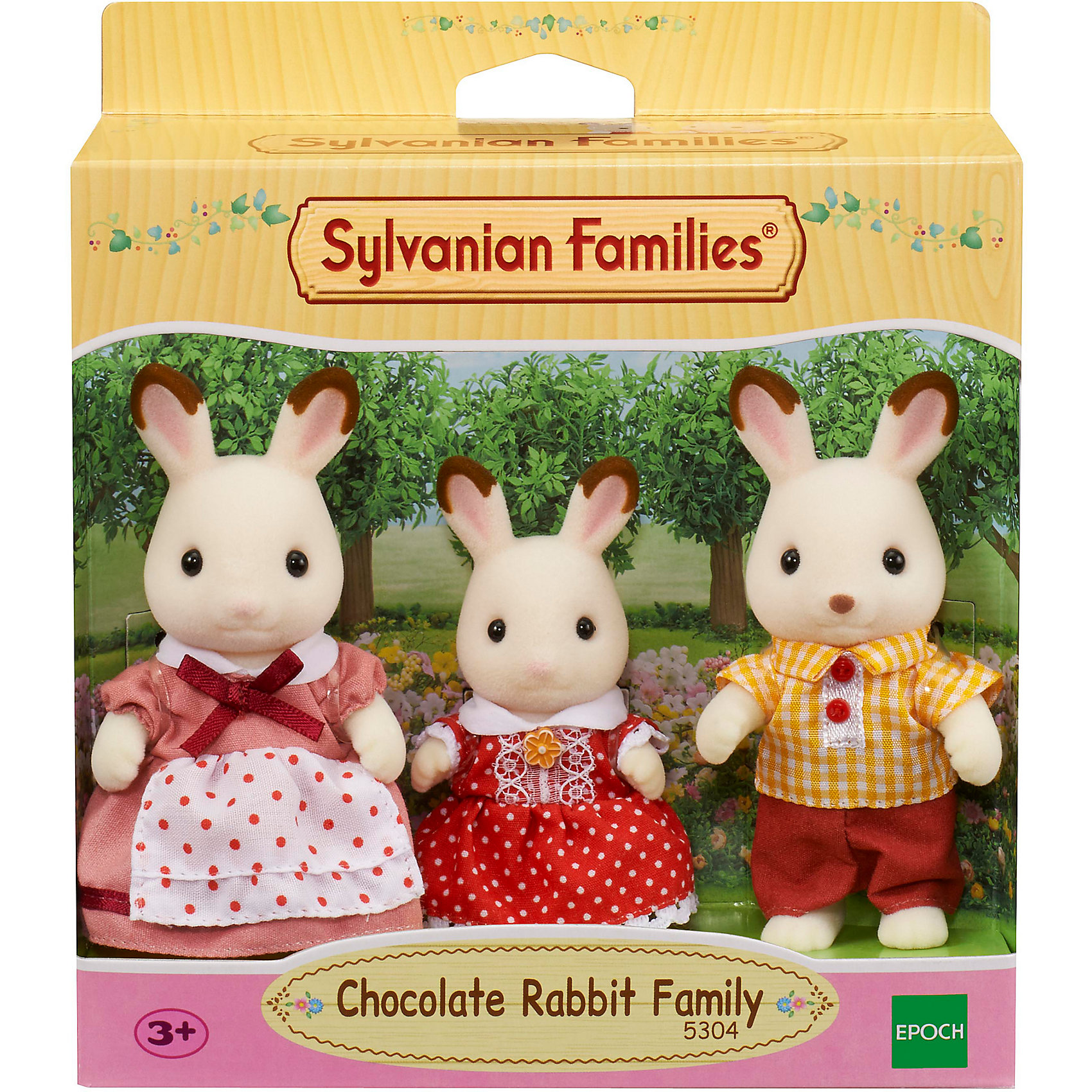 фото Игровой набор sylvanian families семья шоколадных кроликов, 3 фигурки эпоха чудес