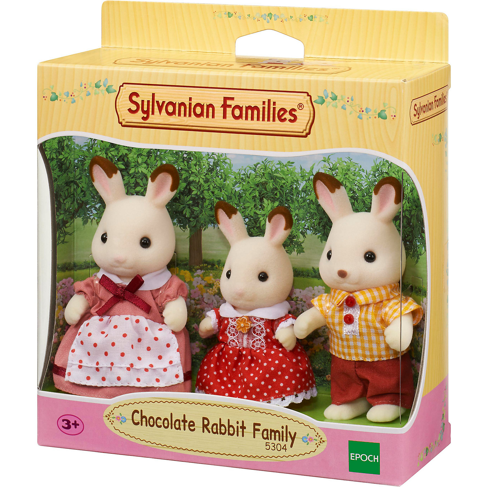 фото Игровой набор sylvanian families семья шоколадных кроликов, 3 фигурки эпоха чудес