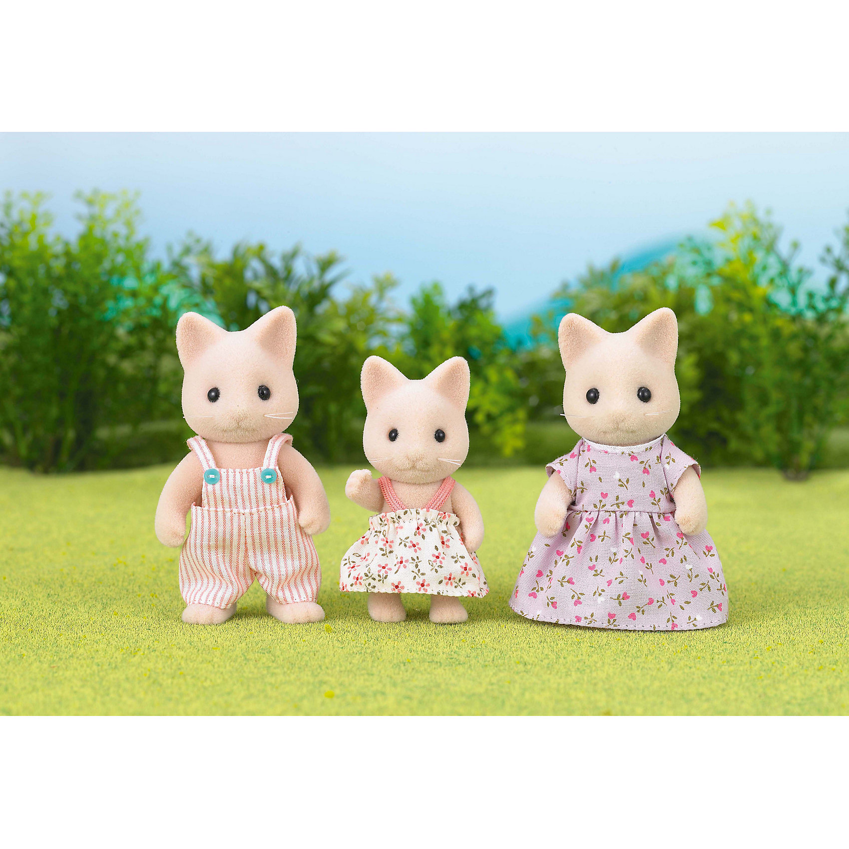 фото Игровой набор sylvanian families семья кошек, 3 фигурки эпоха чудес