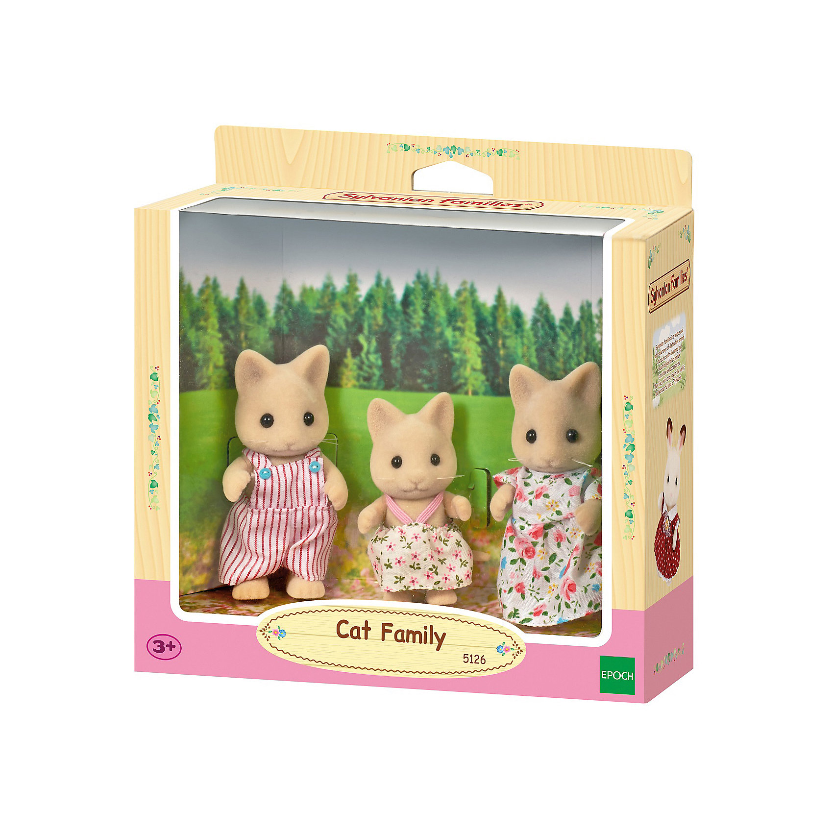 фото Игровой набор sylvanian families семья кошек, 3 фигурки эпоха чудес