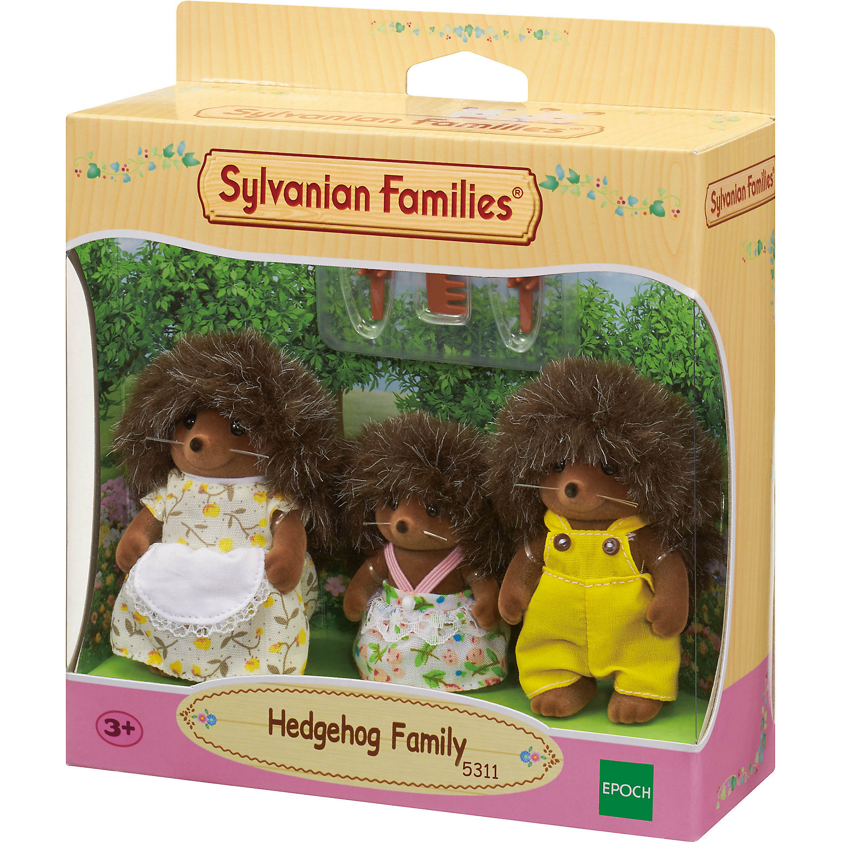 фото Игровой набор sylvanian families семья ежиков, 3 фигурки эпоха чудес