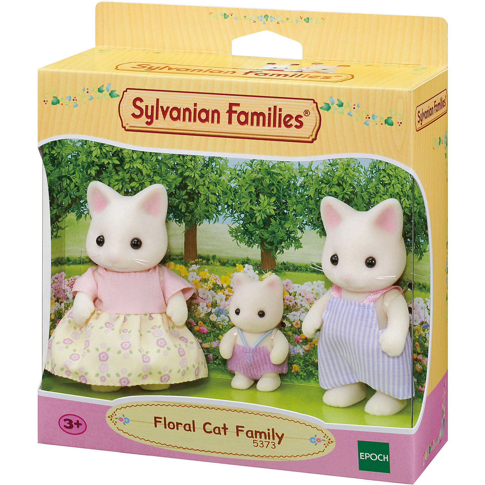 фото Игровой набор sylvanian families семья цветочных котов, 3 фигурки эпоха чудес